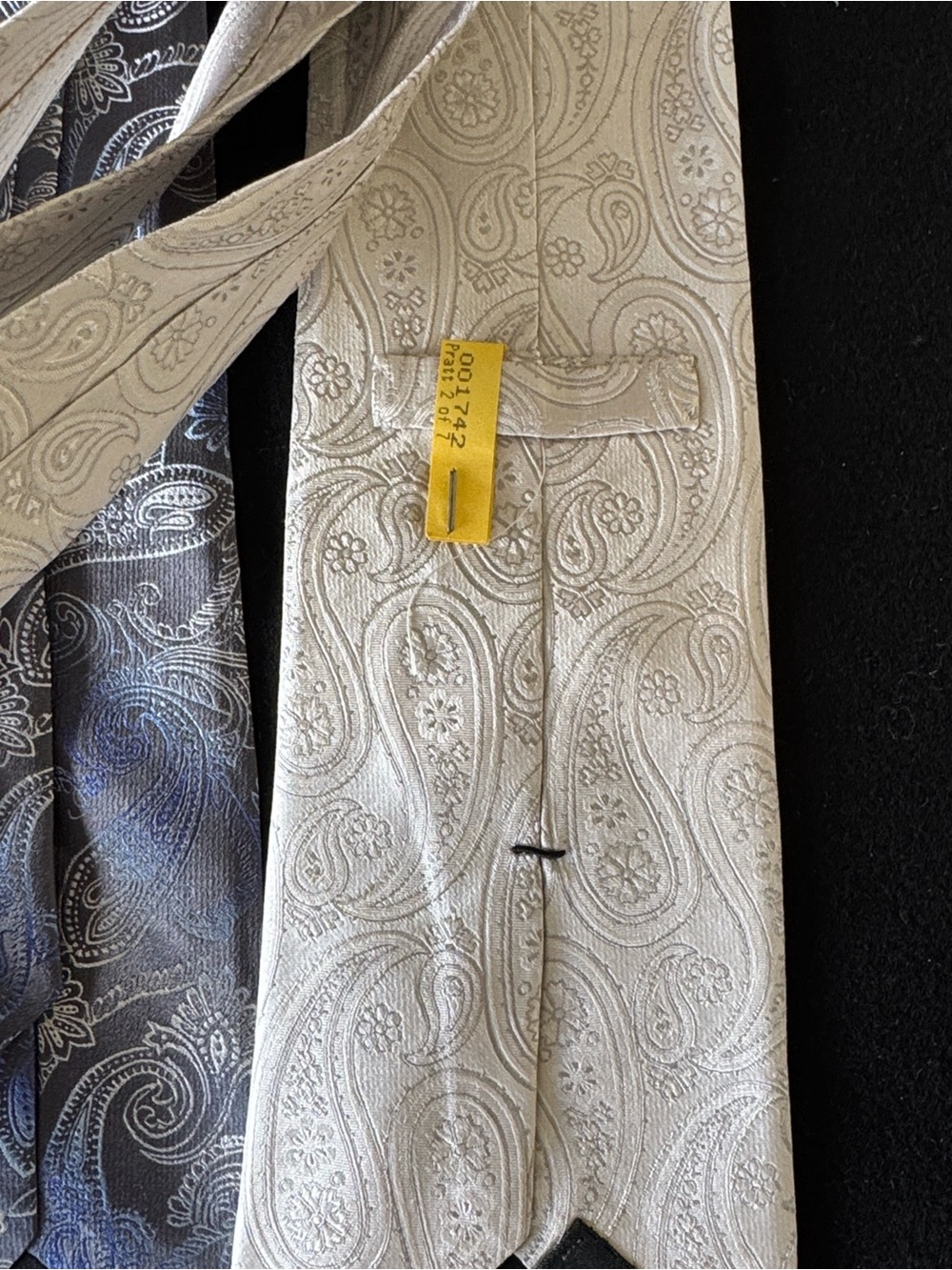 Murano Red, Blue Paisley, and Silver/Gray Paisley Tie Set - Picture 7 of 8